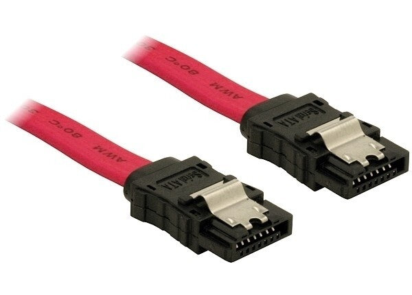 DeLOCK SATA Cable - 0.7m SATA-kabel 0,7 m Rød