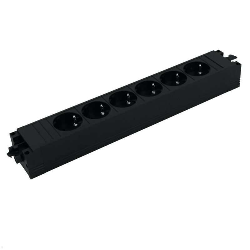 Bachmann 906.12640 stikdåse 6 AC stikkontakt(er) Indendørs Sort