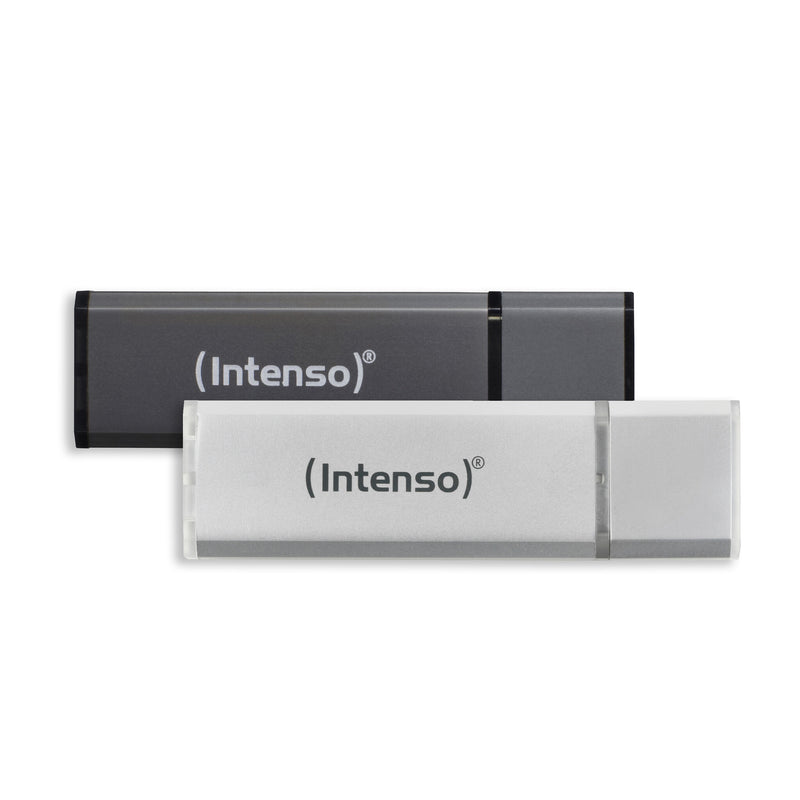 Intenso AluLine USB Drive 32GB Doppelpack 2x32GB - 32 GB USB-nøgle USB Type-A 2.0 Anthracit, Sølv