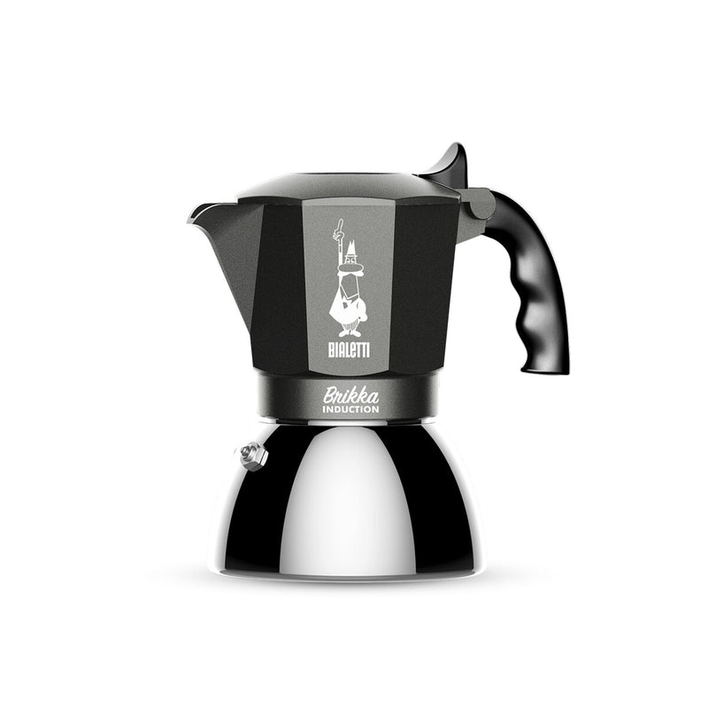 Bialetti Brikka Induction Moka gryde Sort, Rustfrit stål