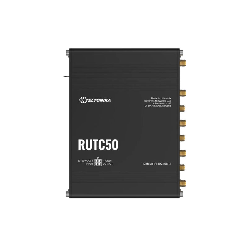 Teltonika RUTC50 trådløs router Gigabit Ethernet Dual-band (2,4 GHz / 5 GHz) 5G Sort