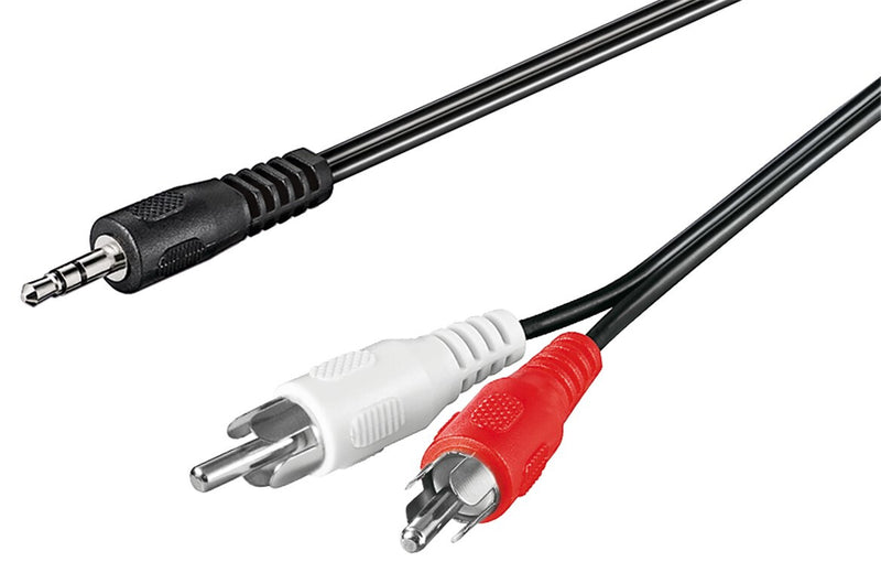 Goobay 50195 lydkabel 5 m 3.5mm 2 x RCA Sort