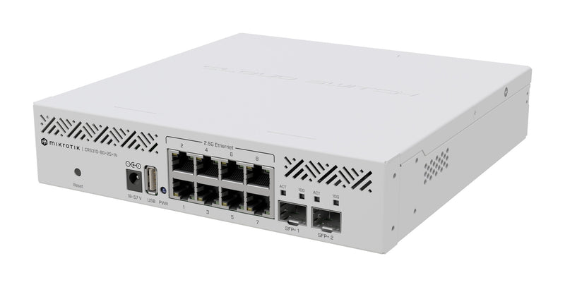 Mikrotik CRS310-8G+2S+IN: L3 Smart Switch Administreret 2.5G Ethernet (100/1000/2500) 1U Hvid