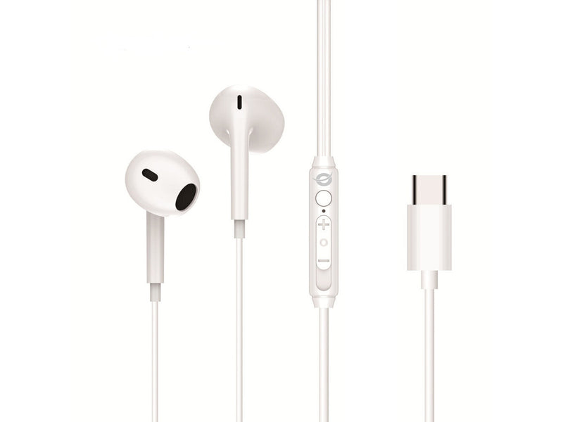 Conceptronic BRENDAN02W hovedtelefoner/headset Ledningsført I ørerne Opkald/musik USB Type-C Hvid