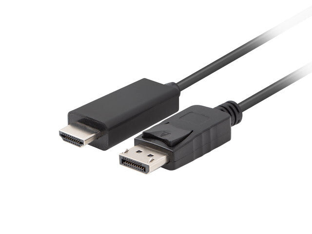Lanberg CA-DPHD-11CC-0018-BK kabel kønsskifter DisplayPort HDMI Sort