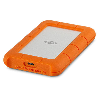 LaCie Rugged USB-C ekstern harddisk 4 TB 5400 rpm 2.5" USB Type-C 3.2 Gen 1 (3.1 Gen 1) Orange, Sølv
