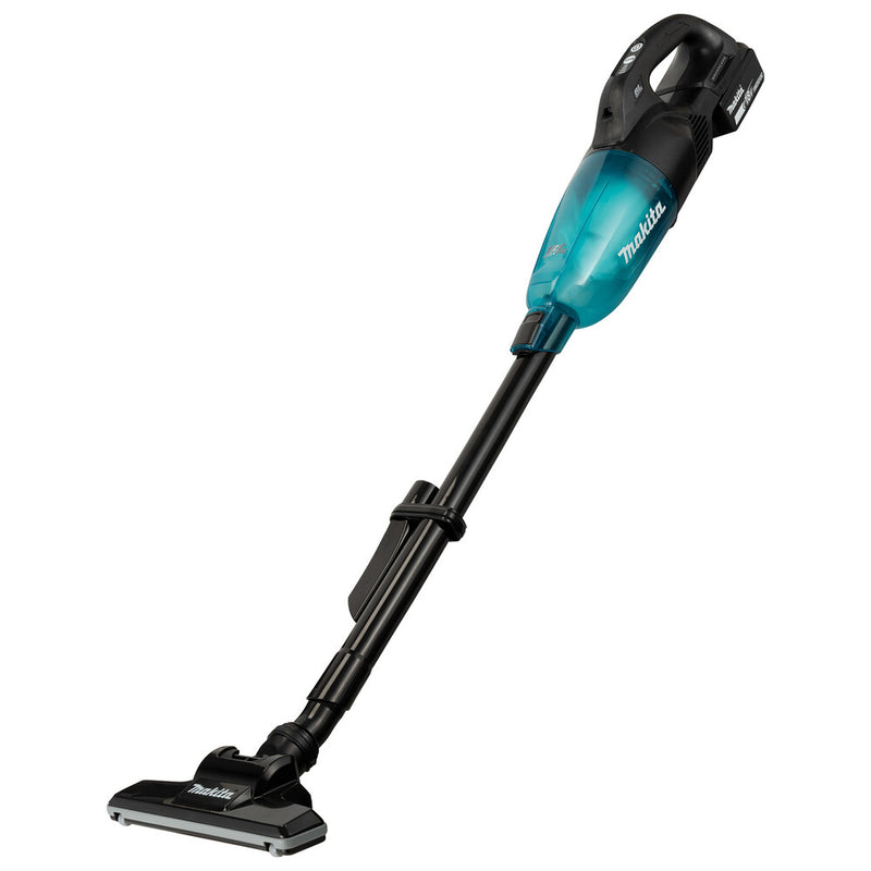 Makita DCL284FZB stav støvsuger & elektrisk kost 2-i-1 stangstøvsuger Batteri Dry Sort, Teal