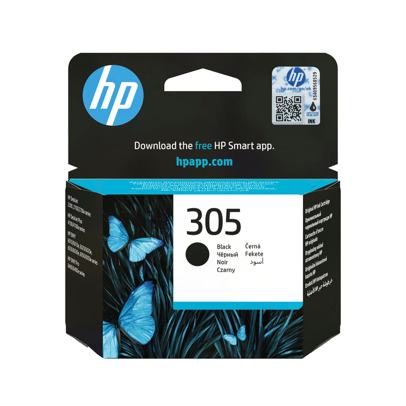 HP Original 305-blækpatron, sort