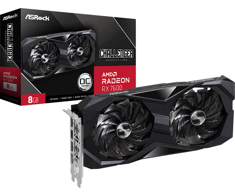 Asrock Challenger 90-GA41ZZ-00UANF grafikkort AMD Radeon RX 7600 8 GB GDDR6