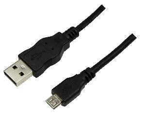 LogiLink 5m USB A-USB Micro B USB-kabel USB 2.0 Micro-USB B 0,48 Gbit/sek. Sort