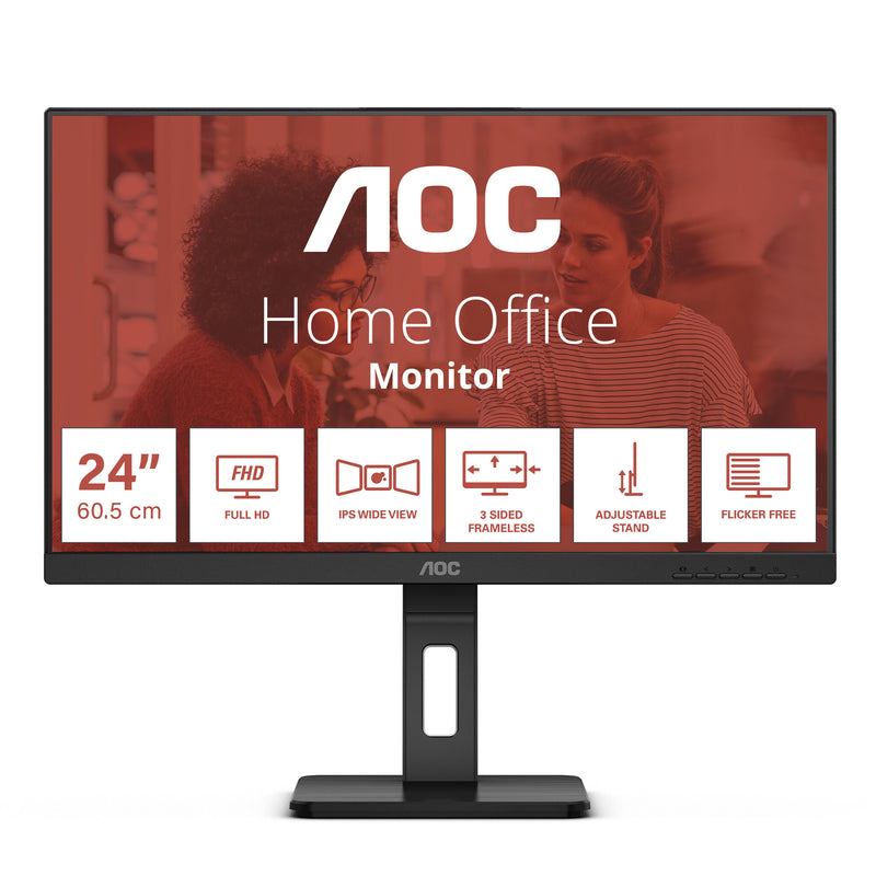 AOC E3 24E3QAF computerskærm 60,5 cm (23.8") 1920 x 1080 pixel Fuld HD LCD Sort