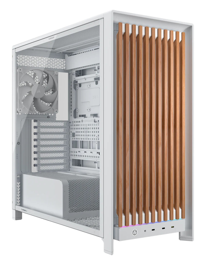 Corsair FRAME 5000D WOOD RS Midi Tower Valnød, Hvid
