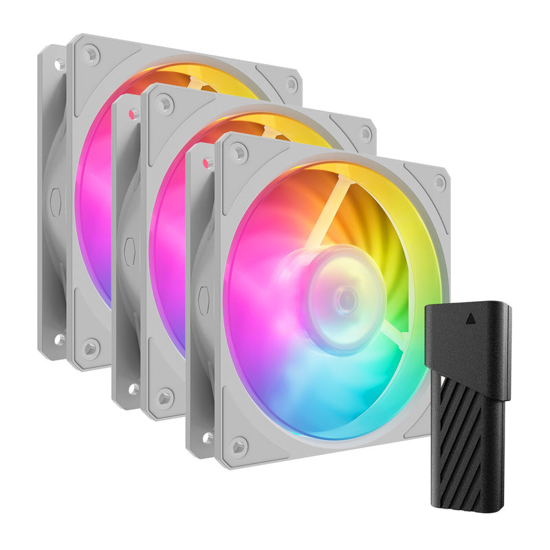 Cooler Master MFZ-M2DW-243P2-R1 Computerkølesystem Computerkabinet Ventilator 12 cm Hvid 3 stk