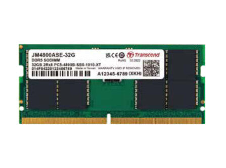 Transcend JetRam JM4800ASE-32G hukommelsesmodul 32 GB 1 x 32 GB DDR5 262-pin SO-DIMM