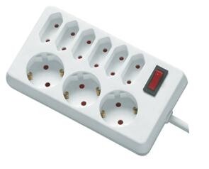 REV socket line, 9-fold, 1,4m stikdåse