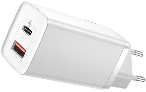 Baseus CCGAN2L-B02 oplader til mobil enhed Universel Hvid Vekselstrøm Hurtig opladning Indendørs