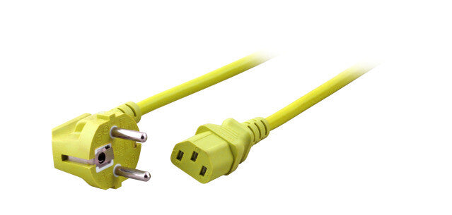 EFB Elektronik EK588GE.3V2 el-ledning Gul 3 m Strømstik type F C13 forbinder