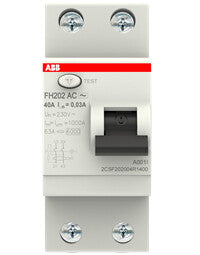ABB FH202 AC-40/0.03 kredsløbsafbryder Reststrøm enhed Type AC 2