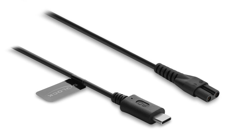 DeLOCK 91797 el-ledning Sort 1,2 m USB C 2-polet