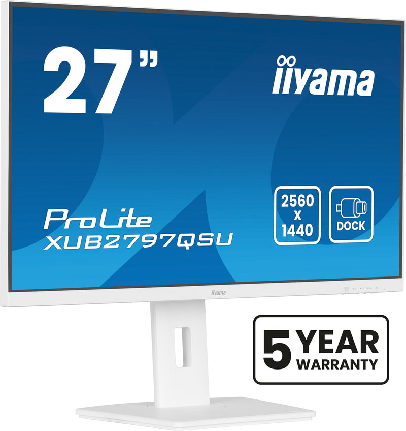 iiyama ProLite XUB2797QSU-W2 computerskærm 68,6 cm (27") 2560 x 1440 pixel Quad HD LED Hvid