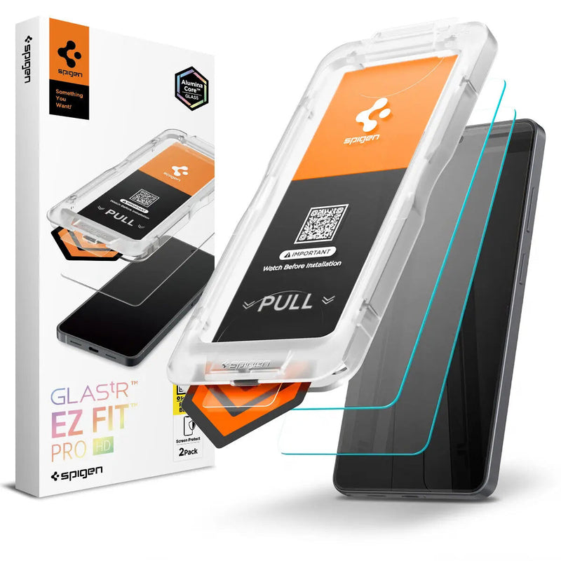 Spigen GLAS.tR EZ Fit Pro HD Klar skærmbeskytter Samsung 2 stk