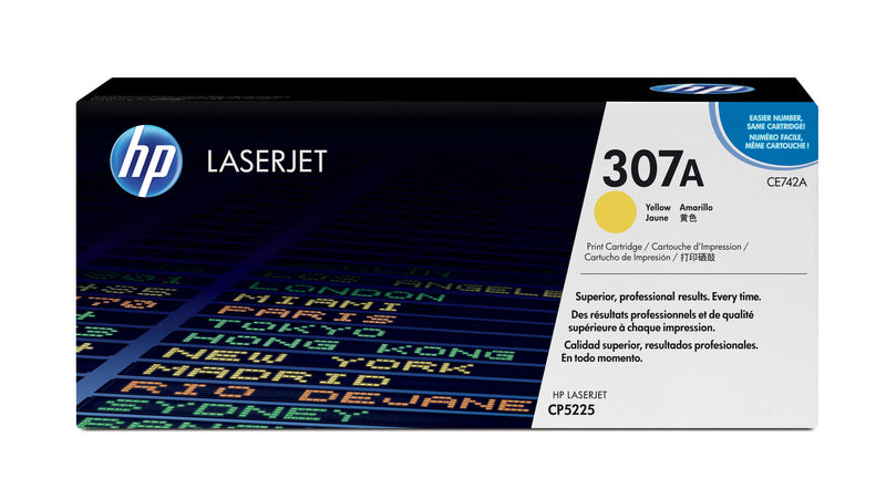 HP Original 307A LaserJet-tonerpatron, gul