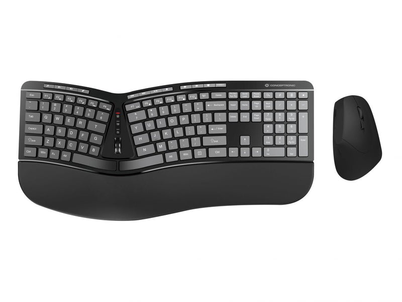 Conceptronic ORAZIO02US tastatur Mus inkluderet Kontor RF trådløst QWERTY US engelsk Sort