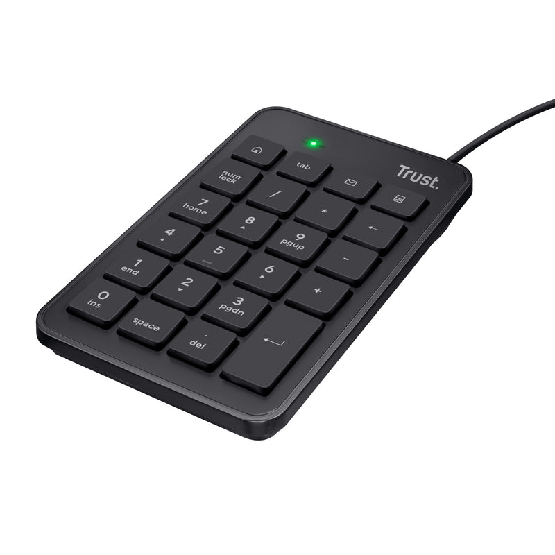 Trust 22221 numerisk tastatur Laptop/PC USB Sort