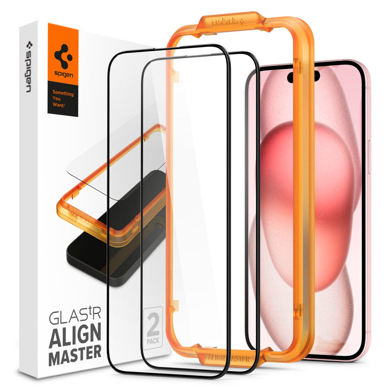 Spigen Glas.tR AlignMaster Klar skærmbeskytter Apple 2 stk