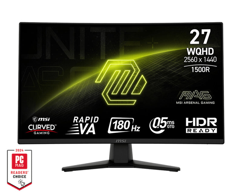 MSI MAG 274CQFDE computerskærm 68,6 cm (27") 2560 x 1440 pixel Wide Quad HD Sort