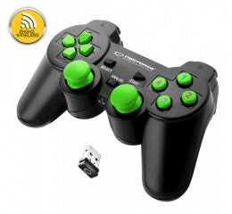 Esperanza EGG108G spil-controller Sort, Grøn USB 2.0 Gamepad Analog/digital PC, Playstation 3