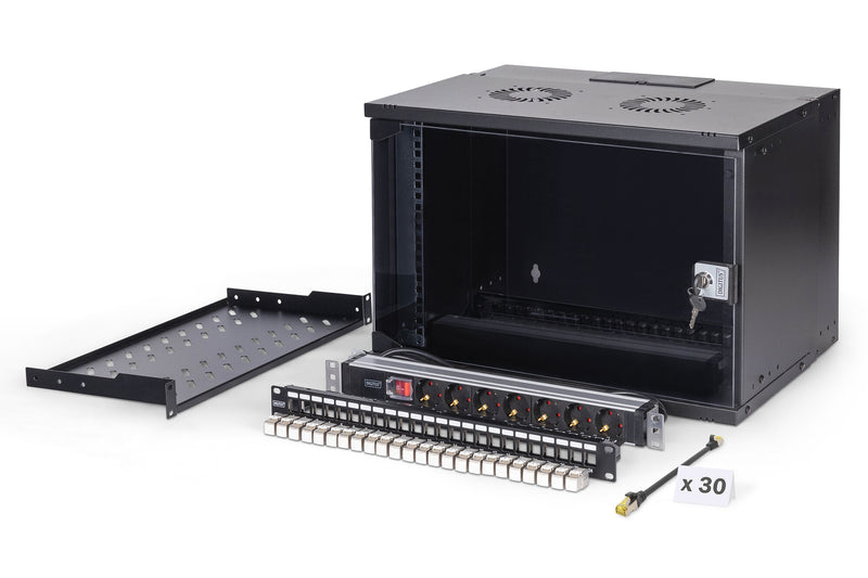 Digitus DN-49203-SET stativ 7U Vægmonteret stativ Sort