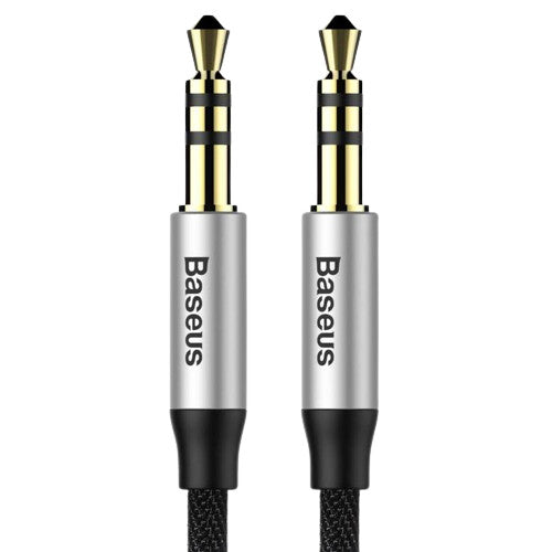 Baseus CAM30-BS1 lydkabel 1 m 3.5mm Sort, Sølv
