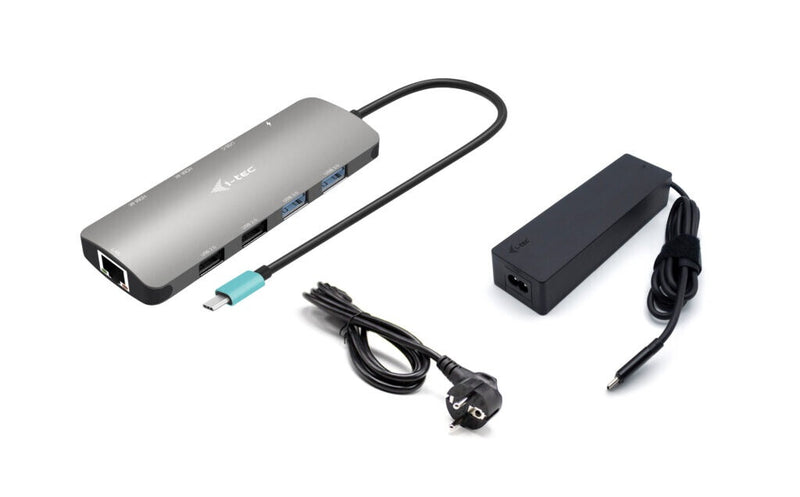 i-tec Metal C31NANOHDM2D100 dockingstation Ledningsført USB 3.2 Gen 1 (3.1 Gen 1) Type-C Grå