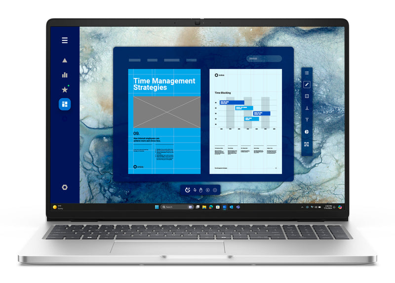 DELL Pro 16 PC16250 Intel Core Ultra 7 255U Laptop 40,6 cm (16") Full HD+ 16 GB DDR5-SDRAM 512 GB SSD Wi-Fi 6E (802.11ax) Windows 11 Pro Tysk Platin