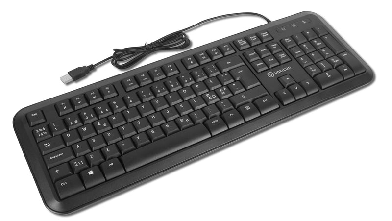 Voxicon DK-210WB tastatur USB QWERTY Nordisk Sort
