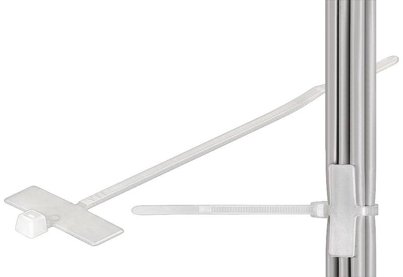 Goobay 17095 kabelsamler Aftagelig kabelbinder Nylon Transparent, Hvid 100 stk
