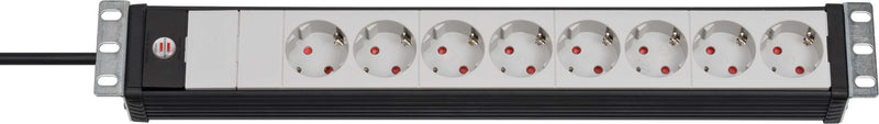 Brennenstuhl 1156057028 strømforsyningsenhed (PDU) Sort, Grå