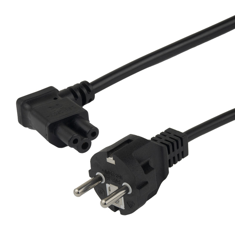 Deltaco DEL-120-5 el-ledning Sort 5 m CEE7/7 IEC C5