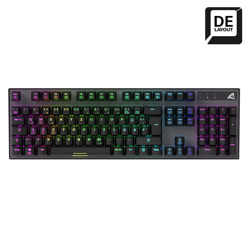 Sharkoon SKILLER SGK20 Brown tastatur Spil USB QWERTZ Tysk Sort