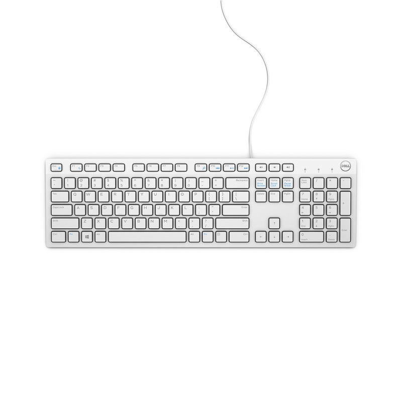 DELL KB216 tastatur Universel USB QWERTY Nordisk Hvid