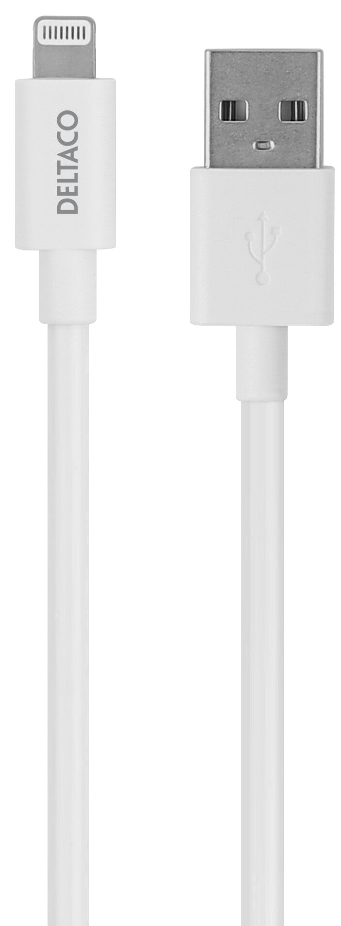 Deltaco IPLH-402 Lightning kabel 2 m Hvid