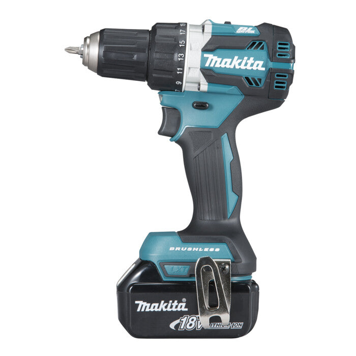 Makita DDF484RTJ bor Nøglefri 1,6 kg Sort, Blå