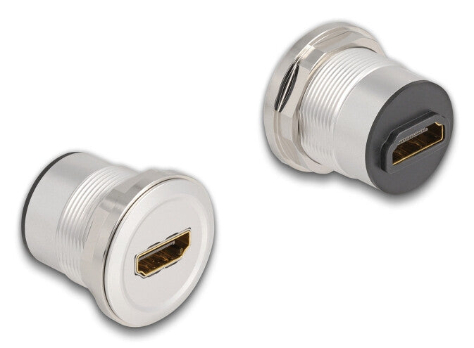 DeLOCK 88191 stikkontakt 2 x HDMI Sort, Sølv