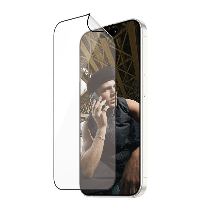 PanzerGlass ® ECO MATRIX Skærmbeskyttelse med D3O® iPhone 15 Pro | Ultra-Wide Fit m. AlignerKit