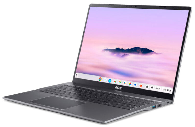 Acer Chromebook CB516-1H-5073 Intel Core 5 120U 40,6 cm (16") WUXGA 16 GB LPDDR5x-SDRAM 256 GB SSD Wi-Fi 6E (802.11ax) ChromeOS Grå QWERTZ Tysk