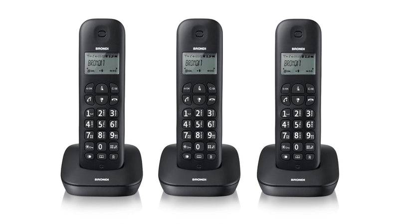 Brondi Gala Trio DECT telefon Nummervisning Sort