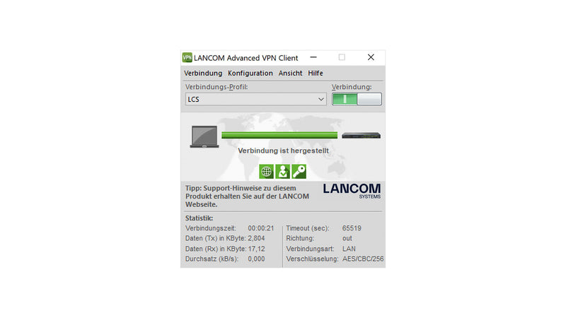 LANCOM Advanced VPN Client (WIN) Sikkerhedsstyring Fuld Engelsk, Tysk 1 licens(er)