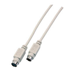 EFB Elektronik 2m, PS/2 - PS/2, M/M PS/2-kabel 6-p Mini-DIN Hvid