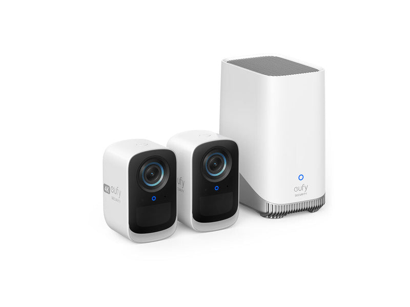 Eufy eufyCam S300 (eufyCam 3C) Kasse IP-sikkerhedskamera Indendørs & udendørs 3840 x 2160 pixel Væg